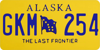 AK license plate GKM254