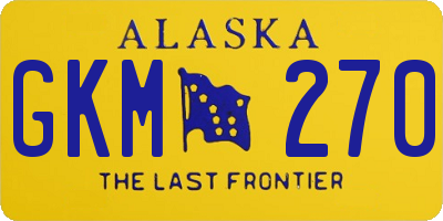 AK license plate GKM270