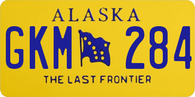 AK license plate GKM284