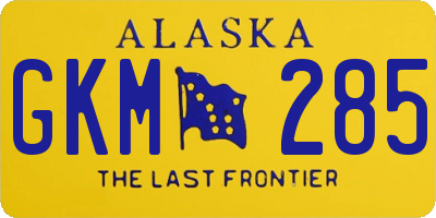 AK license plate GKM285