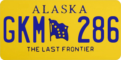 AK license plate GKM286