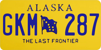 AK license plate GKM287