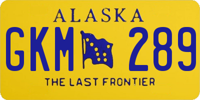 AK license plate GKM289