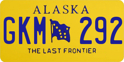 AK license plate GKM292