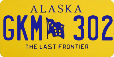 AK license plate GKM302
