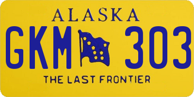AK license plate GKM303