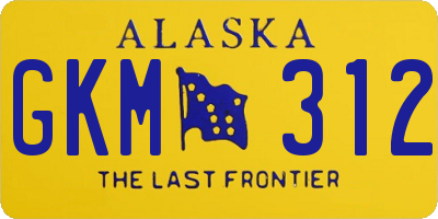 AK license plate GKM312