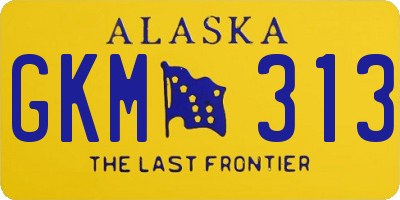 AK license plate GKM313