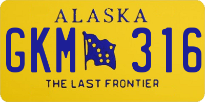 AK license plate GKM316