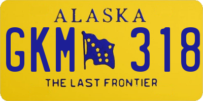 AK license plate GKM318