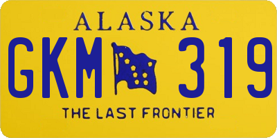 AK license plate GKM319