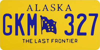 AK license plate GKM327