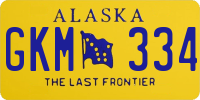 AK license plate GKM334