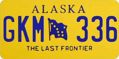 AK license plate GKM336