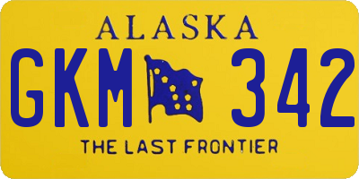 AK license plate GKM342