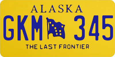 AK license plate GKM345