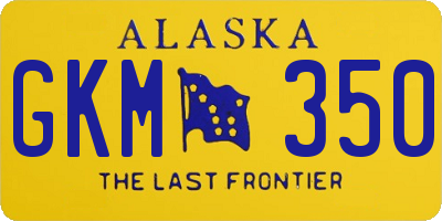 AK license plate GKM350
