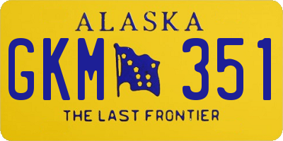 AK license plate GKM351