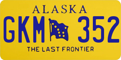 AK license plate GKM352