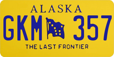 AK license plate GKM357