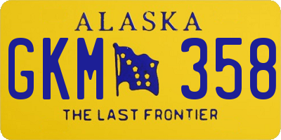 AK license plate GKM358