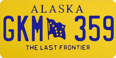 AK license plate GKM359