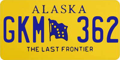 AK license plate GKM362