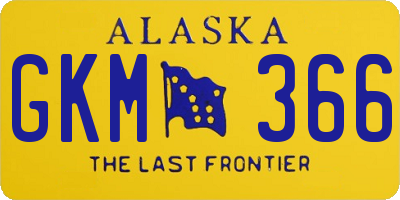 AK license plate GKM366