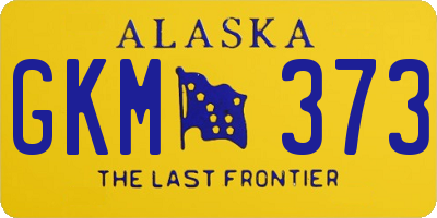 AK license plate GKM373