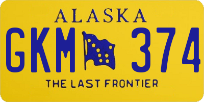 AK license plate GKM374