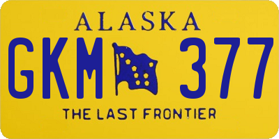 AK license plate GKM377