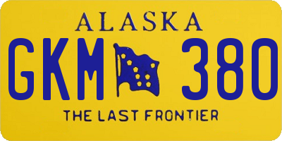 AK license plate GKM380