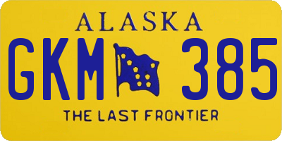 AK license plate GKM385