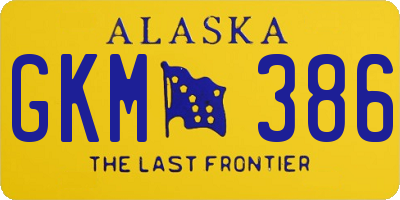 AK license plate GKM386