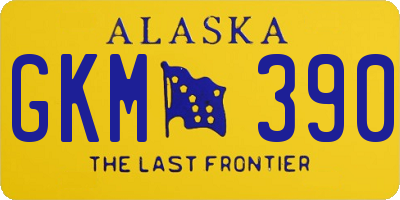 AK license plate GKM390