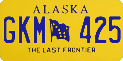 AK license plate GKM425