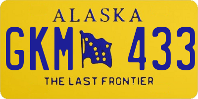 AK license plate GKM433