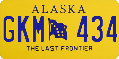 AK license plate GKM434