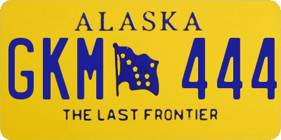 AK license plate GKM444