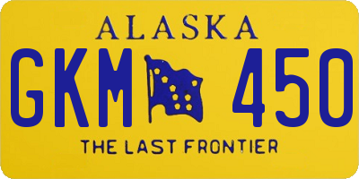 AK license plate GKM450
