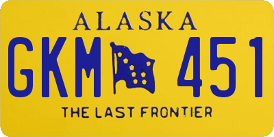 AK license plate GKM451