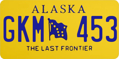 AK license plate GKM453