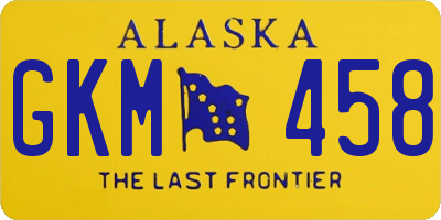 AK license plate GKM458