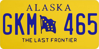 AK license plate GKM465