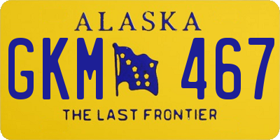 AK license plate GKM467