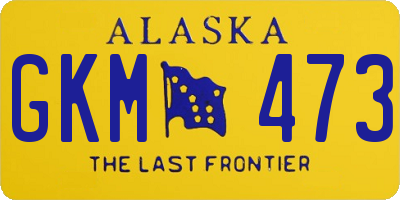 AK license plate GKM473