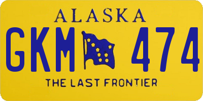 AK license plate GKM474
