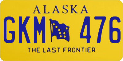 AK license plate GKM476