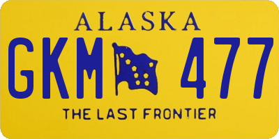 AK license plate GKM477
