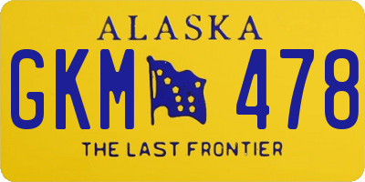 AK license plate GKM478